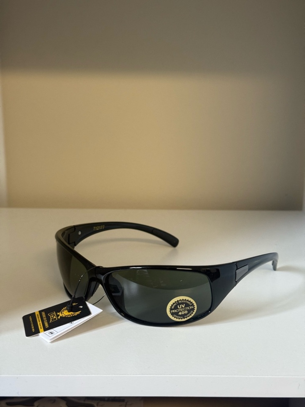 Black Polarized Sport Sunglasses with UV400 Protection